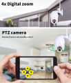V380 Pro Ptz Dome IP Security Camera Wifi Security Waterproof Outdoor Surveillance Full-color Night Vision CCTV Camera.