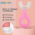 NiceBorn Baby Toothbrush Children's Soft U-shaped Toothbrush USB Automatic Ultrasonic Toothbrush Cartoon Pattern IPX7 Waterproof 2-12 years old Baby Tooth Brush. 