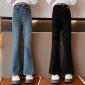 Girls flared jeans spring and autumn 2023 new foreign style girls big boys autumn fashion children's slim pants tide.