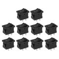 10Pcs- 6A 3Pin BLACK Color MICRO Rocker Switch 3 Pin 6A 250V 2 Positions SPDT ON OFF Boat Rocker Switches Power Rocker Switches Electronic Projects. 