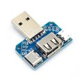 USB adapter board USB male to female to MICRO/ TYPE-C/ 4P2.54mm straight plug - Multi Plug - Multi Plug - Multi Plug. 
