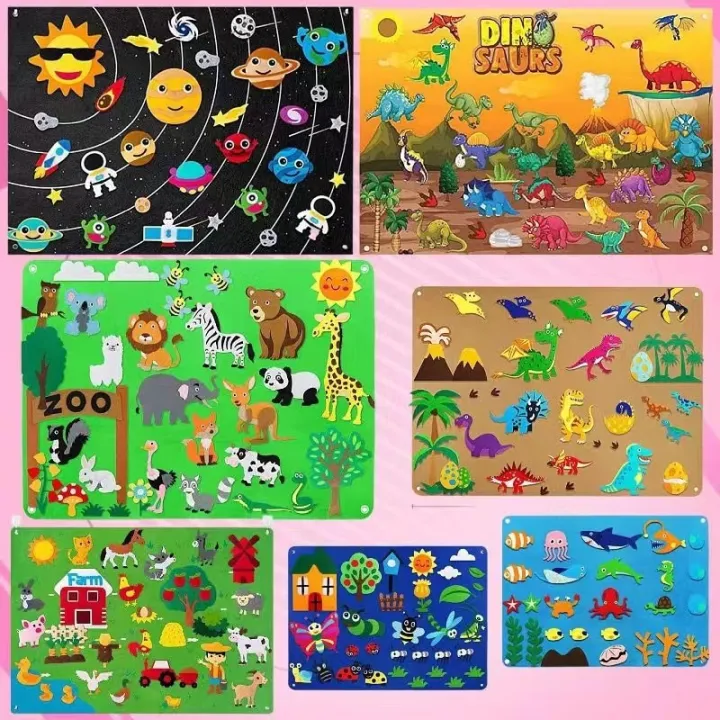Kids%20DIY%20Felt%20Board%20Toys%20Montessori%20Story%20Board%20Ocean%20Farm%20Insect%20Animal%20Cartoon%20Pattern%20Wall%20Decoration%20Baby%20Early%20Learning%20Toy%20-%20Image%203