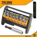 TOLSEN 15Pcs Magnetic Screwdriver Bit Set (Phillips & Flat) For Drill Model: 20365. 