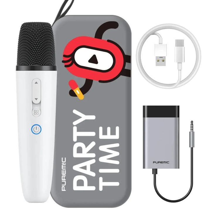 PUREMIC Wireless Microphone System, with Bluetooth Receiver, for Speaker, Car with AUX IN Interface, Xiaomi and HuaWei TVs-Q1PRO