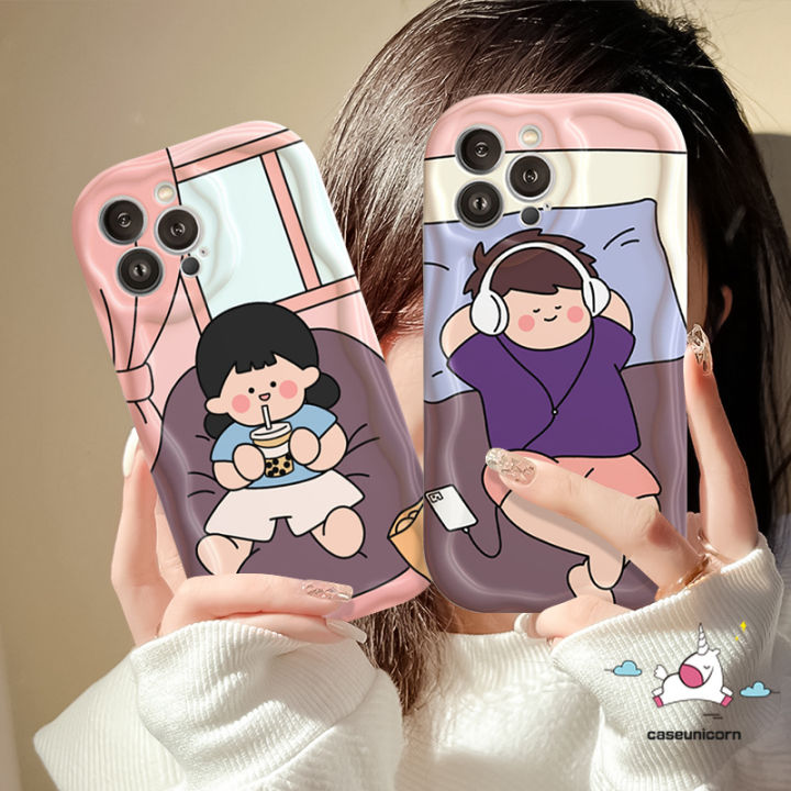 Couples%20Boy%20Girl%20Case%20Compatible%20Infinix%20Hot%2011%2012%2010%209%208%20Play%2030%2020%2030i%2010Lite%20Smart%207%206Plus%206%205%20SPARK%20GO%2010%20Note%2030%2012%20Wavy%20Curved%20Edge%20Soft%20Candy%20Color%20Phone%20Case%20-%20Image%204