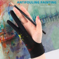 Set for iP anti-touch anti-pollution two-finger painting gloves anti-dirty, left and right hand ad tablet touch screen drawing. 