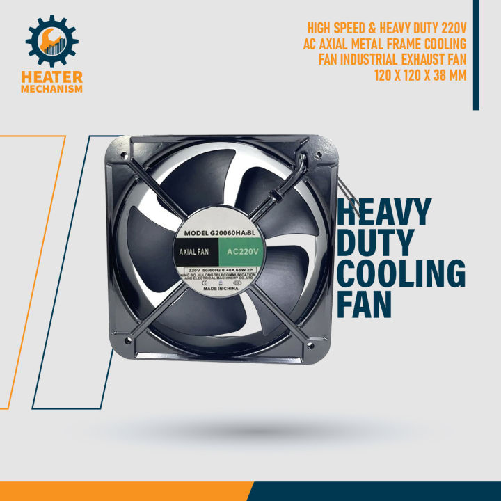 High Speed & Heavy Duty 220V AC Axial Metal Frame Cooling Fan Industrial Exhaust Fan 4 to 8 inch Cooling Fan Square Shape