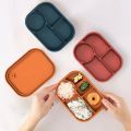 Portable Lunch Container With Dividers Silicone Bento Boxes Lunch Container Leak-Proof Lunch Container BPA-Free Dishwasher Safe. 