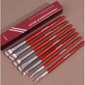 MAANGE 7pcs Professional Eye Makeup Brush Set - Red. 