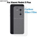For Xiaomi Redmi 5 Plus Transparent 3D Carbon Fiber Back Skin Rear Screen Guard Protector Sticker.