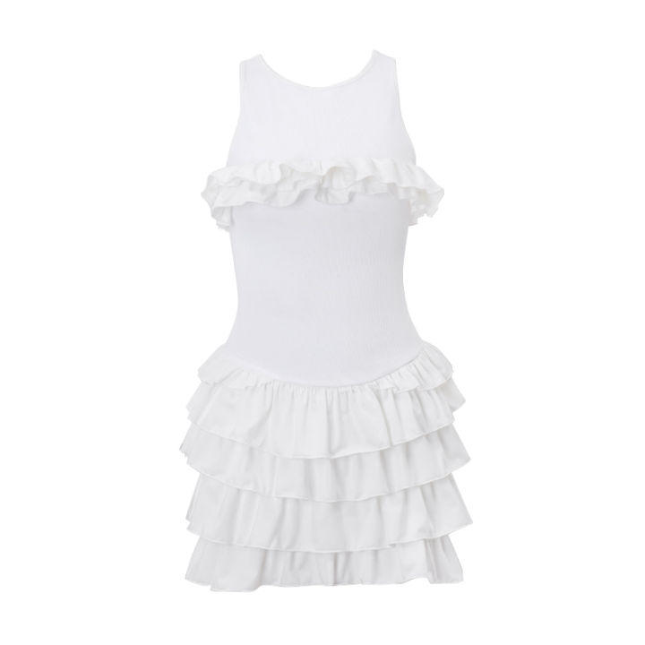 WhereMery%20Temperament%20Pleated%20Mini%20Dress%20Y2K%20Summer%20Sleeveless%20O-Neck%20Lace%20Applique%20Evening%20Dress%20Back%20Slim%20Fit%20Dress%20-%20Image%205