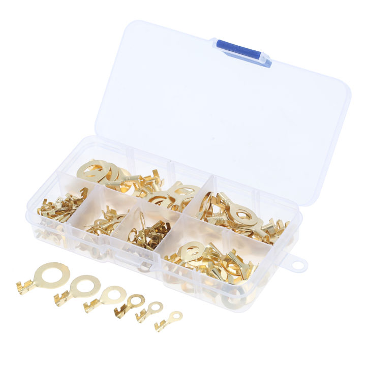 KOGEEK%20Assorted%20150pcs%20Brass%20Ring%20Cable%20Lugs%20Ring%20Eyes%20Copper%20Crimp%20Cable%20Connector%20Wire%20Terminals%20Kit%20-%20Image%202