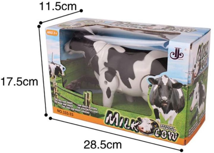 Battery Operated Milk Cow Toy - Multi-color