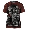 New Trendy Sons of Anarchy 3D Printed T Shirts Mens Womens Harajuku Style Streetwear Summer Tops.