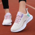 Women's Shoes Running Shoes 2021 Spring and Autumn Middle School Students Lightweight and Breathable Fly-Woven Sports Women's Casual Shoes Women's Travel Shoes.