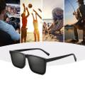 Double Poly Sunglass Trendy Look Stylish Black Sunglass for Men-Women Summer Outdoor Sunglasses-Black Sunglasses Men-Women square sunglasses DX11. 
