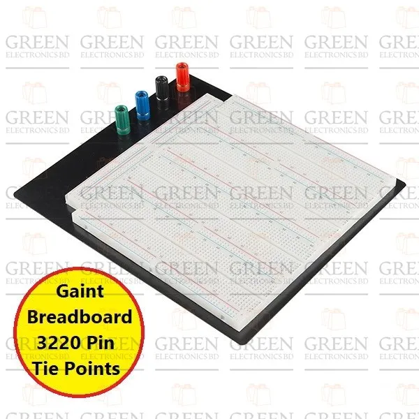 Breadboard Giant Solderless 3220 Tie Points Pin Brass Metal Clips White ...
