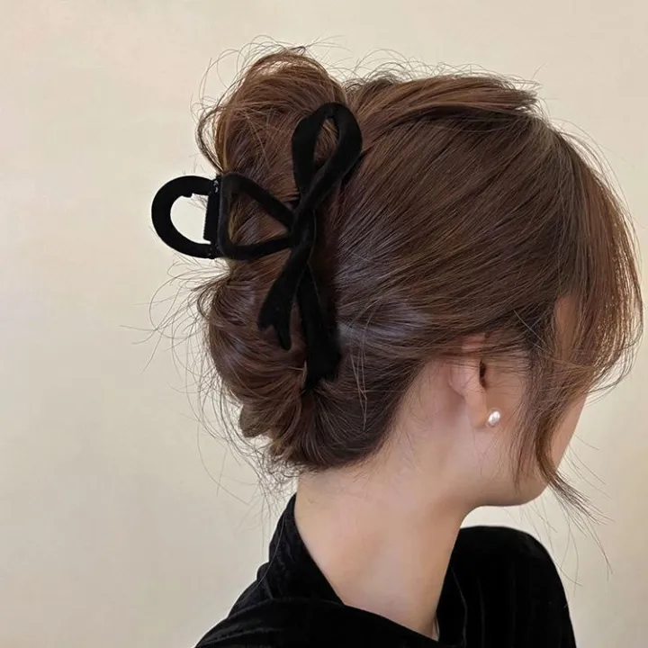 Fashion%20Simple%20Velvet%20Bow%20Hair%20Clip%20Claw%20Elegant%20Women%20Hair%20Claw%20Clips%20Advanced%20Sense%20Back%20Head%20Shark%20Clip%20for%20Daily%20Life%20Party%20Hair%20Accessories%20-%20Image%208