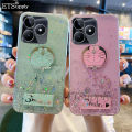 Phone Cases For Realme C51 Back Cover Sparkling Star Moon Soft Silicone Transparent Cartoon Cat Anti Drop Back cover Realme C51 case. 