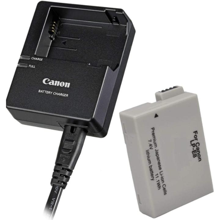 Combo LP-E8 Canon DSLR Camera Battery Charger LP-E8 for