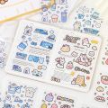 imoda 100 sheets/box PVC Waterproof Gift Box Stickers Cute Cartoon DIY Scrapbooking Phone Case Decoration Sticker Stationery.