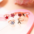 10pcs/lot Children's Cartoon Rings Candy Flower Animal Bow Shape Ring Set Mix Finger Jewellery Rings Kid Girls Toys Random Color. 