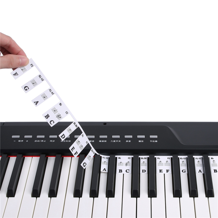 1%20Piece%20Removable%20Piano%20Keyboard%20Stickers%20Stave%20Notation%20Note%20Strip%20Stickers%20for%20Beginners%20Students%2061%20Key%20-%20Image%205