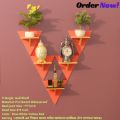 Triangle Wall Shelf Self Adhesive Punch Free (5 Pcs Stand ) waterproof And Premium Quality. 