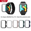 HXSJ New Protector For Haylou RS4/RS4 Plus Smart Watch Case PC+Tempered Glass Screen Full Cover Bumper Cases. 