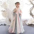 Girl's Hanfu, Chinese baby Tang costume, Ru skirt, autumn and winter ancient style, super immortal children's little girl dress. 