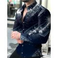 Luxury Fashion Men Shirts Oversized Casual Shirt love Print Long Sleeve Tops Men's Clothing Party Cardigan Blouses High Quality. 