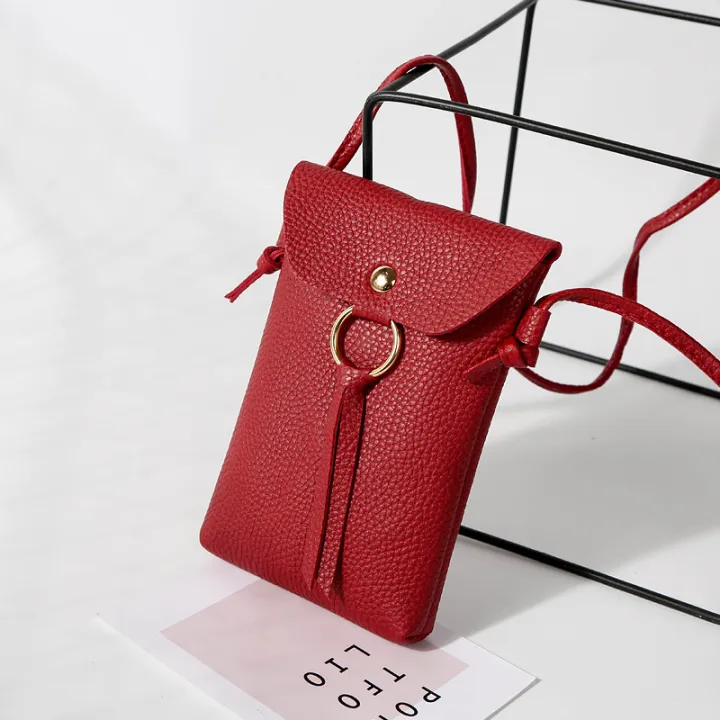 ZIME%20Litchi%20pattern%20cover%20type%20vertical%20hanging%20big%20iron%20ring%20bag%20summer%20and%20autumn%20cross-body%20small%20bag%20-%20Image%203