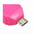 OTG and USB Card Reader - Pink. 