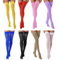 Womens Glossy See-through Stockings Thin Shiny Sheer Thigh High Socks Cosplay JK Long Sock Hosiery Party Clubwear Nightwear. 