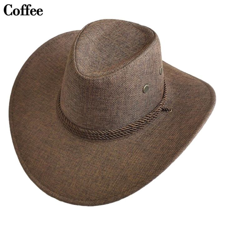 %E3%80%90Support-Cod%E3%80%91%202023%20New%20Linen%20Men%20Summer%20Sun%20Hats%20Solid%20Cool%20Western%20Cowboy%20Hat%20Outdoor%20Wide%20Brim%20Hat%20Male%20Riding%20Caps%20for%20Sun%20Protection%20-%20Image%208