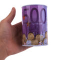 Euro Dollar Money Box Safe Cylinder Piggy Bank Banks For Coins Deposit Boxes. 
