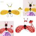 Child Honey Bee Costume Kids Girls Bee Dress Up Headband Party.