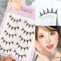 Cat-Eye Makeup Manga Lashes Natural Wet Look Dramatic Fake Eyelashes Fluffy Fairy Clusters Cosplay Lashes Women. 