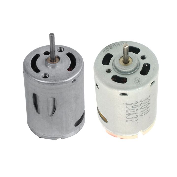 2 Pcs DC Motor: 1 Pcs -370SD-3550 DC Brush Motor 6-18V 8500 RPM & 1 Pcs High Speed Magnetic Motor, DC 12V 21000RPM