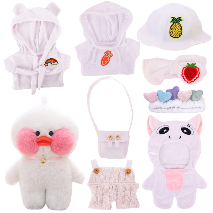 White%20Doll%20Clothes%20Dress%20Sweater%20Hat%20Uniform%20Fit%2030cm%20Lalafanfan%20Yellow%20Duck%20Doll%20Children's%20Toy%20Girl%20Gift%20Duck%20Doll%20Accessories%20-%20Image%203