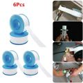 6Pcs 20m X 16mm PTFE White Threaded Sealing Tape Adhesive Plumbers Sealing Tape Fitting Thread Seal Tape. 