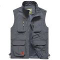 FGKKS Men Mesh Vest Multi Pocket Quick Dry Sleeveless Jacket Reporter Loose Outdoor Casual Thin Fishing Vests Waistcoat Male. 