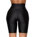 Women's Wet Look Elastic High Waist Sports Short Workout Running Fitness Leggings Female Stretch Yoga Shorts Gym Yoga Leggings. 