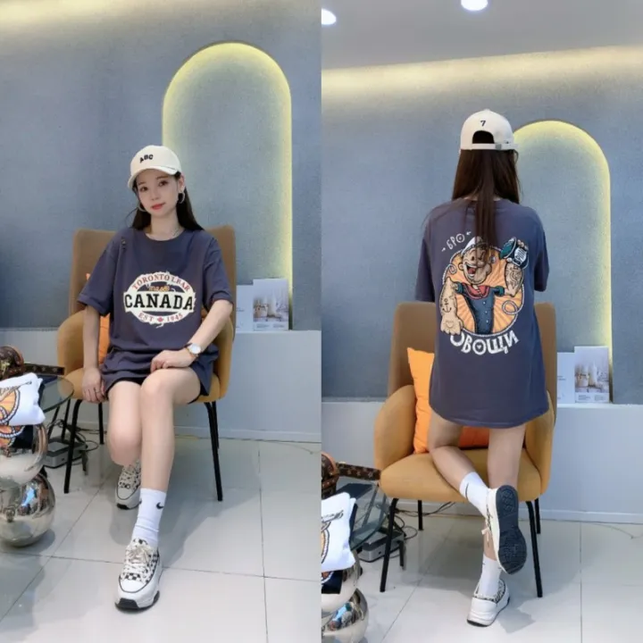 Exclusive%20for%20Fans%20Summer%20New%20Popeye%20PrintTT-shirt%20Internet%20Hot%20Trendy%20Fashion%20Loose%20Western%20Style%20Letters%20-%20Image%203