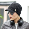 Men Warm Baggy Weave Crochet Winter Wool Knit Ski Beanie Caps for Men Hat. 