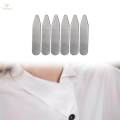 6Pcs Collar Stays Exquisite Wrinkle Metal for Uniform Engagement Daily 50mmx10mmx0.8mm. 