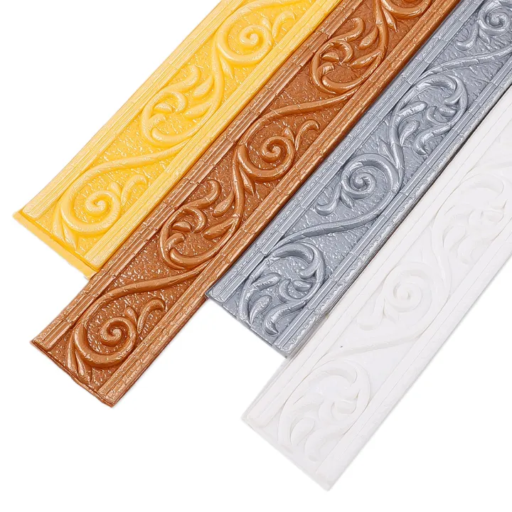 1/5rolls%20Waterproof%20Self-Adhesive%203D%20Skirting%20Wall%20Stickers%20TV%20Background%20Wall%20Border%20Edge%20Strip%20Foam%20Waist%20Line%20Carved%20Wallpaper%20Sticker%20-%20Image%207