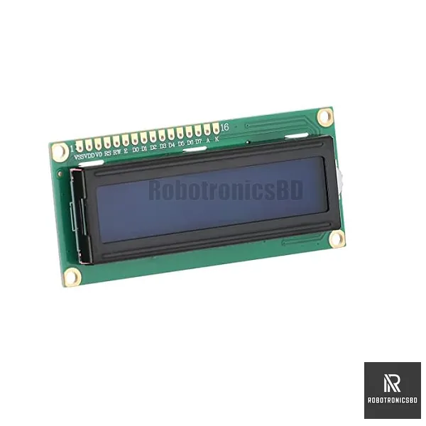 16x2 LCD Display with Blue Backlight for Arduino, ESP32, ESP8266, PIC, AVR, STM32