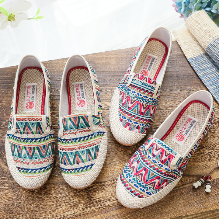 2024 Spring and Autumn Shoes, New Single Shoes, Canvas Shoes, Casual Women's Shoes, Comfortable Non-slip Fisherman's Shoes, One Foot Kick Cow Tendon Sole