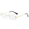 【VisioN Shop】C6JASPEER Rimless Rectangle Sunglasses Women Men Shades Brand Designer Gradient UV400 Sun Glasses Retro Frameless Sunglasses. 